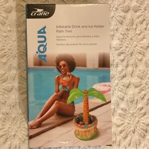 Crane Inflatable Drink and Ice Holder Palm Tree - Green and Brown